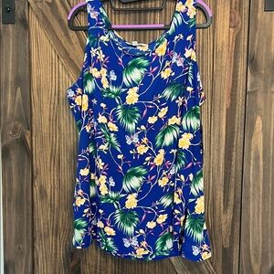 The Pioneer Woman Vibrant Blue Floral Tank Top